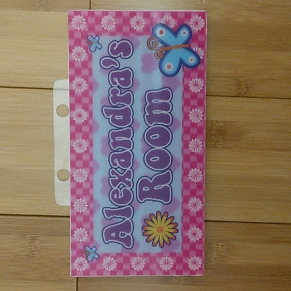 Alexandra's Room name plaque